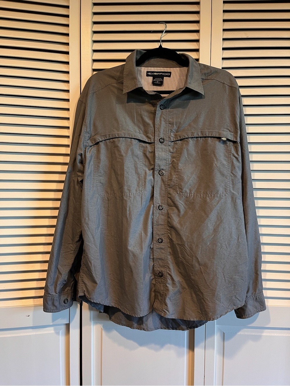 💨🍃 Ex Officio Men's Lightweight Gray Button-Front Shirt Jacket - BREATHABLE!